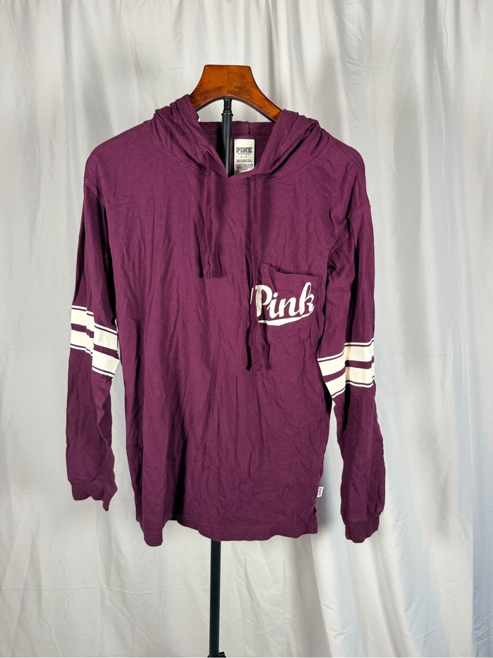 Victoria's Secret PINK Hooded Tee in Plum